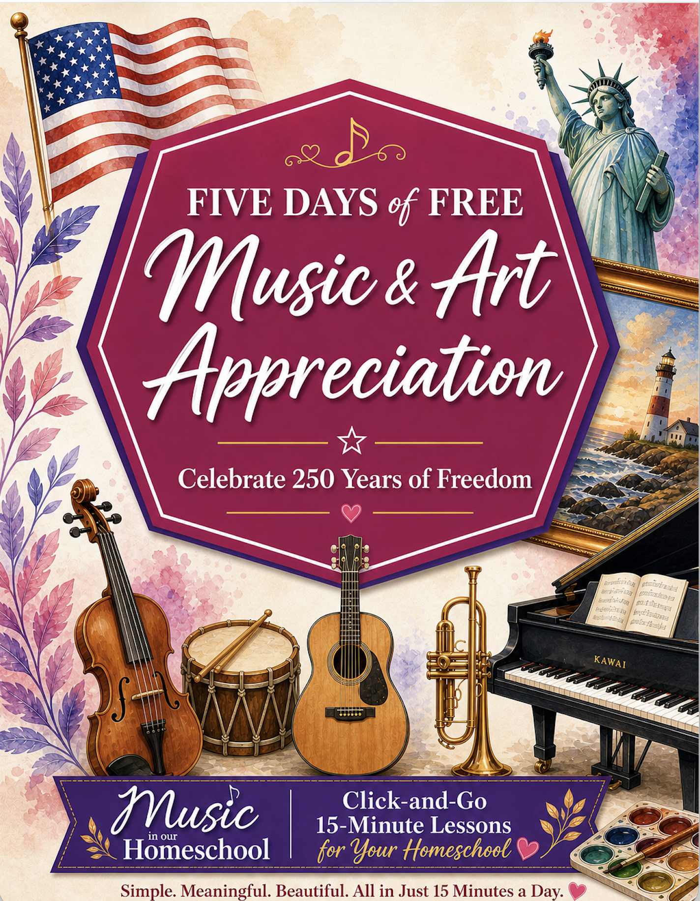 Five Days of Free Music & Art Appreciation for America 250
